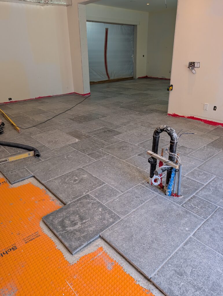 Tile installation in hidden hills using membrain